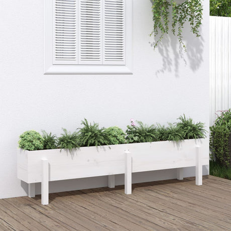 Vidaxx planter hævet 160x30x38 cm fast fyrretræ hvid