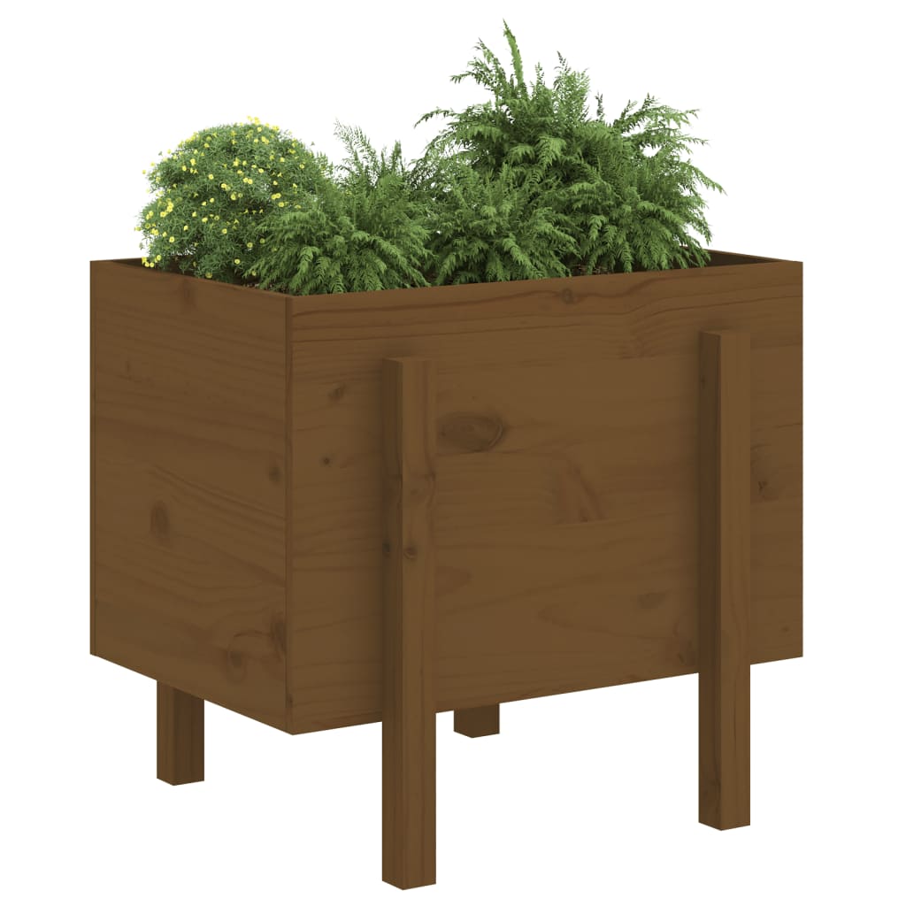 VIDAXX 810552 PLANTER 62X50X57 CM SOLID PINE WOOD HONEY BROW