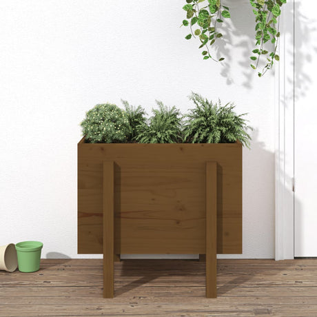 VIDAXX 810552 PLANTER 62X50X57 CM SOLID PINE WOOD HONEY BROW
