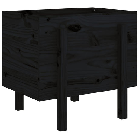 VIDAXX PLANTER 62X50X57 CM SOLID PINE TRÆ Sort