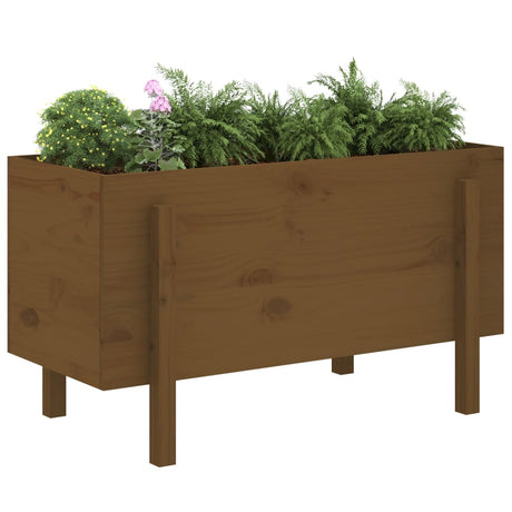 Vidaxx planter hævet 101x50x57 cm fast fyrretræ honningbrun