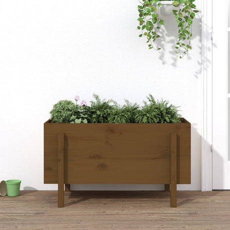 Vidaxx planter hævet 101x50x57 cm fast fyrretræ honningbrun