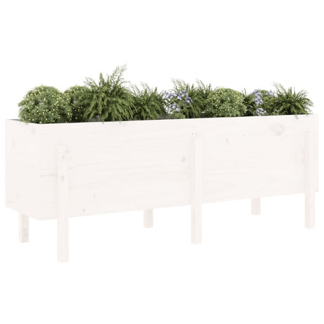 Vidaxx planter hævet 160x50x57 cm fast fyrretræ hvid