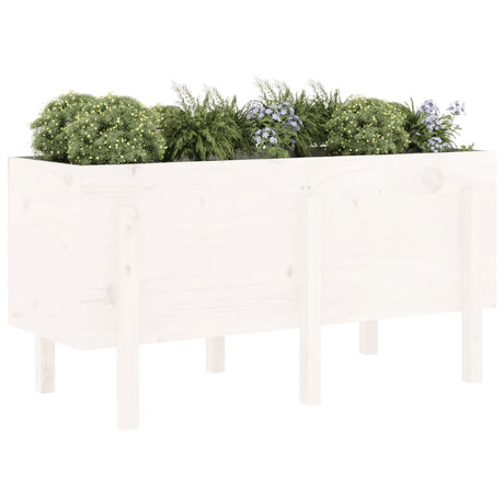 Vidaxx planter hævet 121x50x57 cm fast fyrretræ hvid