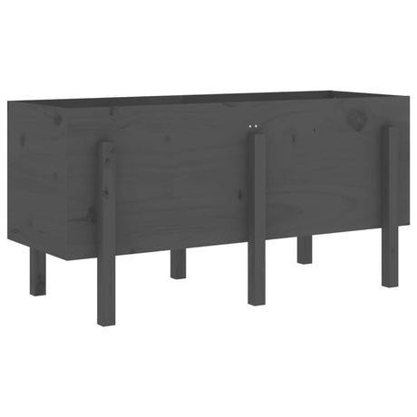 Vidaxx planter hævet 121x50x57 cm fast fyrretræ grå