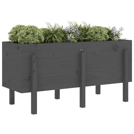 Vidaxx planter hævet 121x50x57 cm fast fyrretræ grå