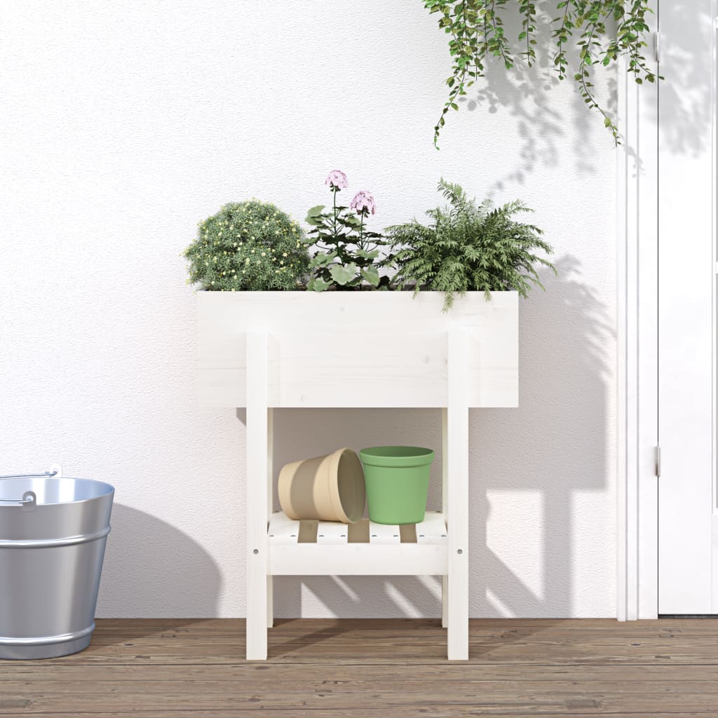 Vidaxx planter 62x30x69 cm fast fyrretræ hvid