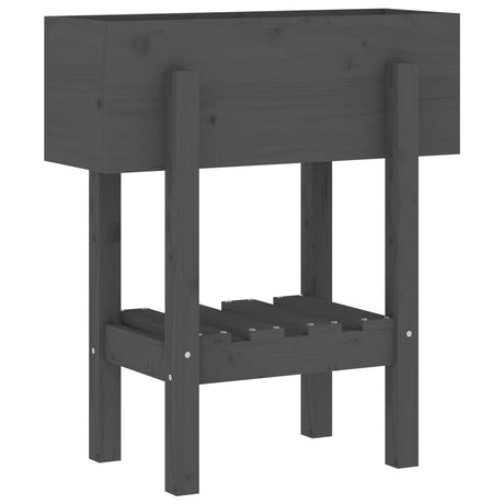 VIDAXX PLANTER 62X30X69 CM SOLID PINE TRE GRÅ