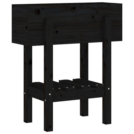 VIDAXX PLANTER 62X30X69 CM SOLID PINE TRÆ Sort