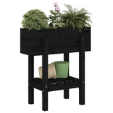 VIDAXX PLANTER 62X30X69 CM SOLID PINE TRÆ Sort
