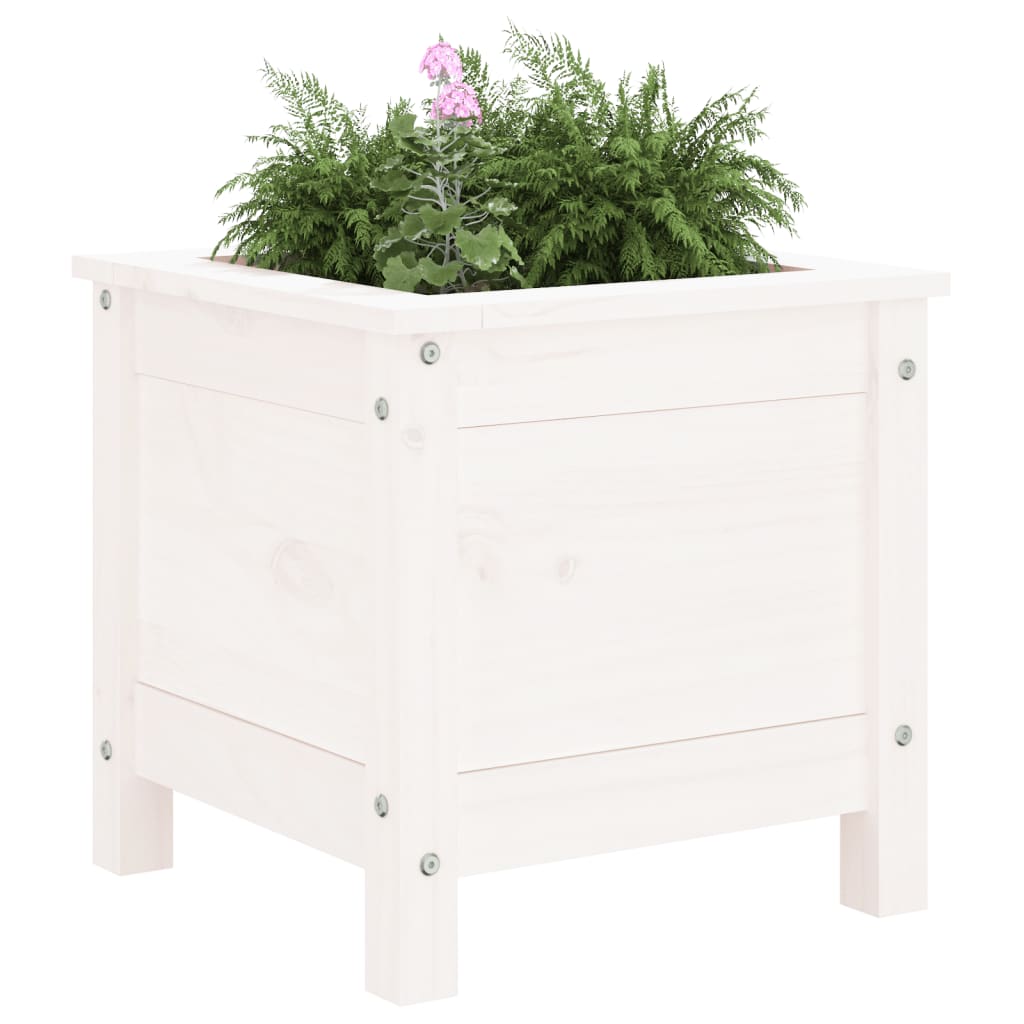 Vidaxx planter 40x40x39 cm fast fyrretræ hvid