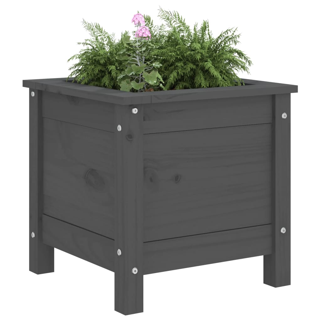 Vidaxx planter 40x40x39 cm solid fyrretræ grå