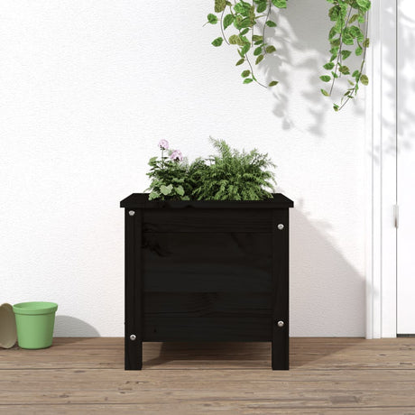 Vidaxx planter 40x40x39 cm solid fyrretræ sort