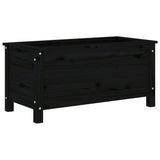 Vidaxl planter 82.5x40x39 cm Solid fyrretræ sort