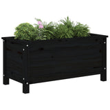 Vidaxl planter 82.5x40x39 cm Solid fyrretræ sort