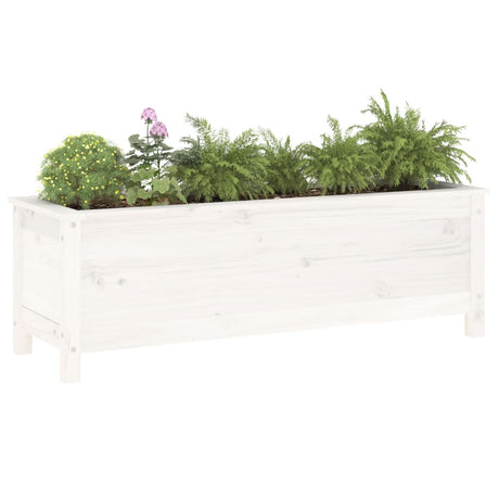 Vidaxx planter hævet 119,5x40x39 cm fast fyrretræ hvid