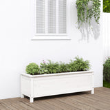 Vidaxx planter hævet 119,5x40x39 cm fast fyrretræ hvid
