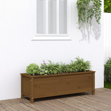 Vidaxx planter hævet 119,5x40x39 cm solid fyrretræ honningbrun
