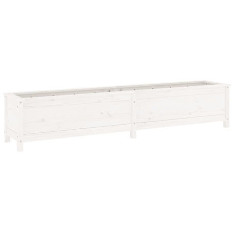 Vidaxx planter hævet 199,5x40x39 cm fast fyrretræ hvid