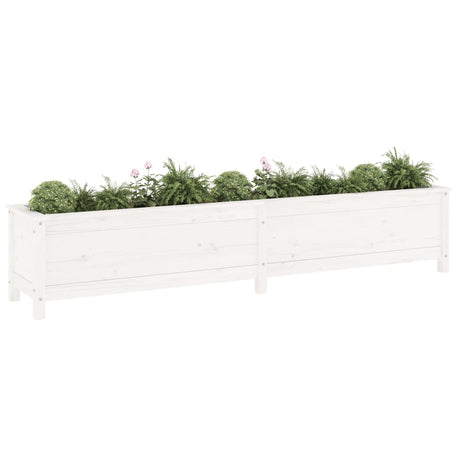 Vidaxx planter hævet 199,5x40x39 cm fast fyrretræ hvid