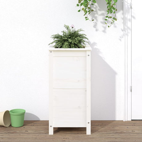 Vidaxx planter 40x40x78 cm fast fyrretræ hvid