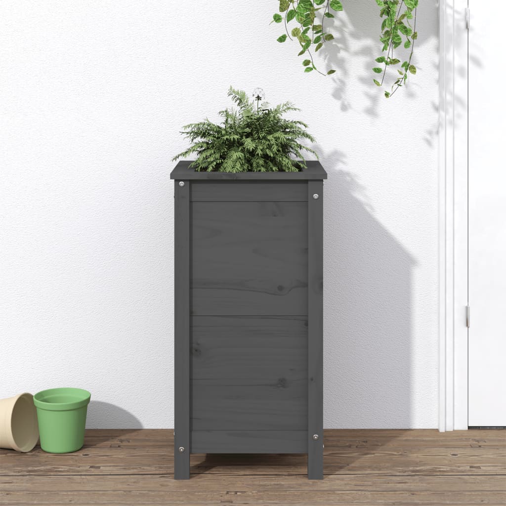 Vidaxx planter 40x40x78 cm fast fyrretræ grå