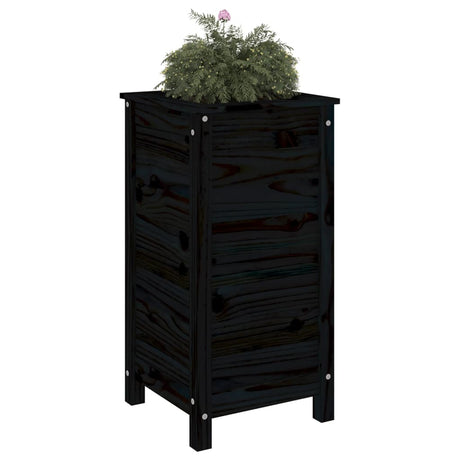 Vidaxx planter 40x40x78 cm Solid fyrretræ sort
