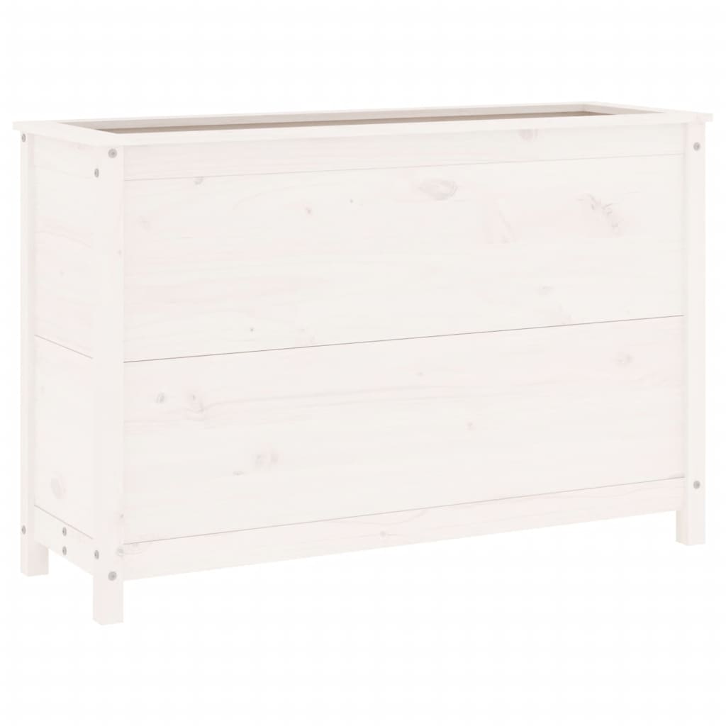 Vidaxx planter hævet 119,5x40x78 cm fast fyrretræ hvid