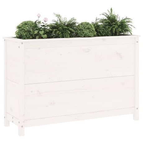 Vidaxx planter hævet 119,5x40x78 cm fast fyrretræ hvid