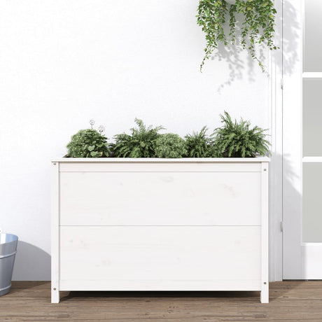 Vidaxx planter hævet 119,5x40x78 cm fast fyrretræ hvid