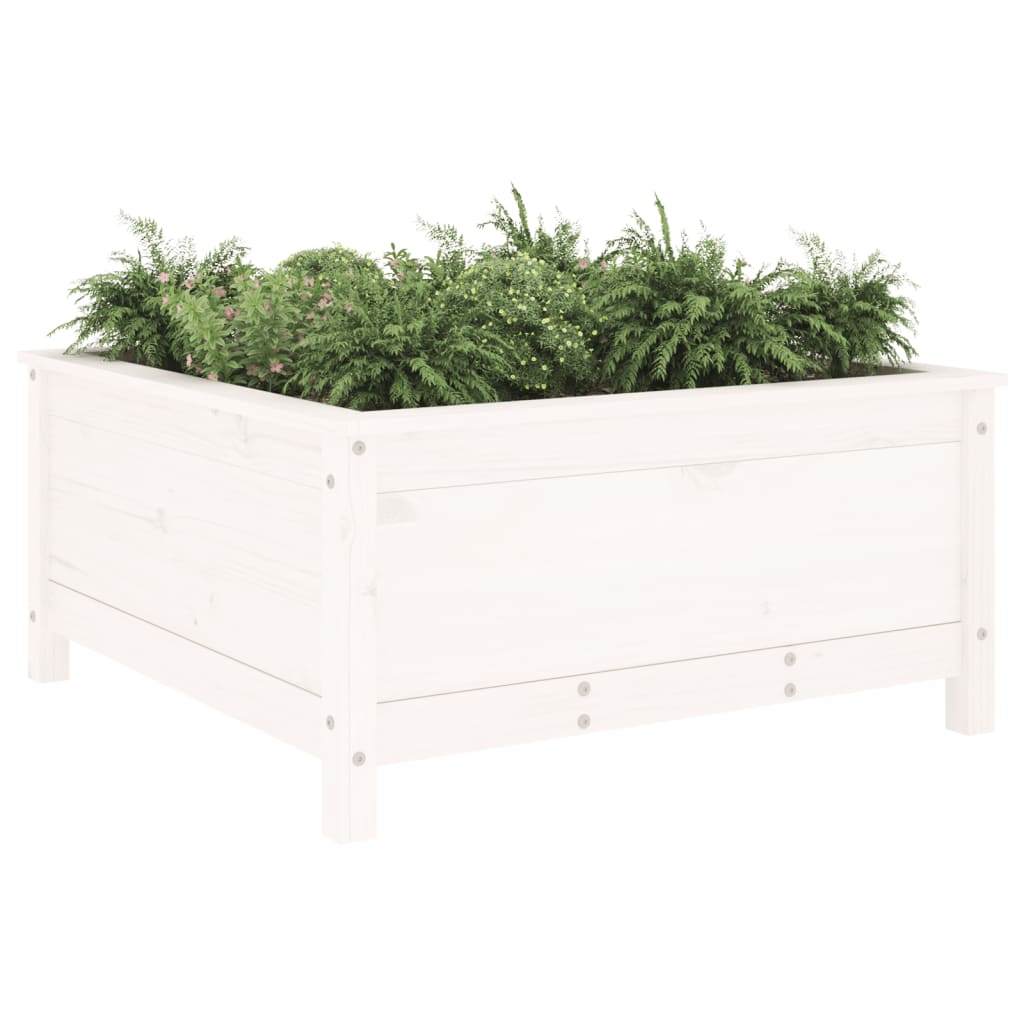 Vidaxx planter 82.5x82.5x39 cm Solid fyrretræ hvid