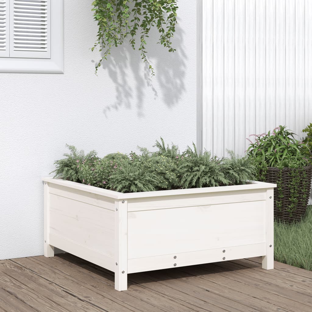 Vidaxx planter 82.5x82.5x39 cm Solid fyrretræ hvid