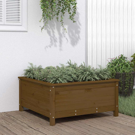 Vidaxx planter 82.5x82.5x39 cm Solid fyrretræ Honningbrun