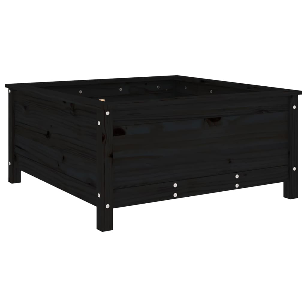 Vidaxx planter 82.5x82.5x39 cm Solid fyrretræ sort