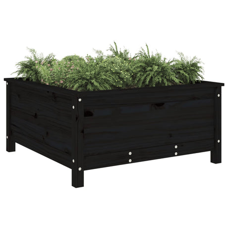 Vidaxx planter 82.5x82.5x39 cm Solid fyrretræ sort