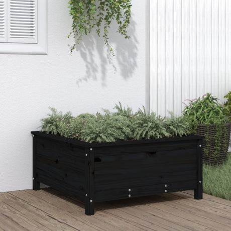 Vidaxx planter 82.5x82.5x39 cm Solid fyrretræ sort