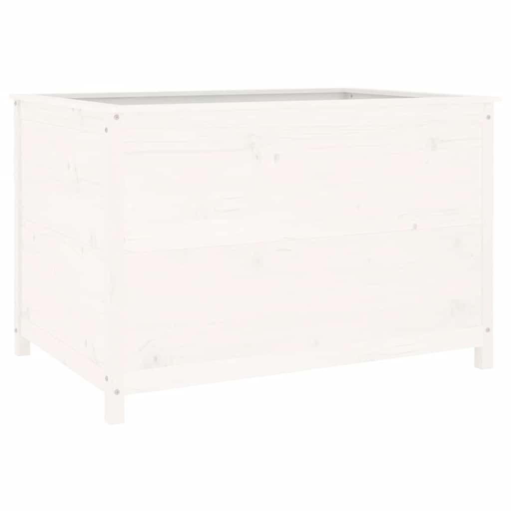 Vidaxx planter hævet 119,5x82,5x78 cm fast fyrretræ hvid