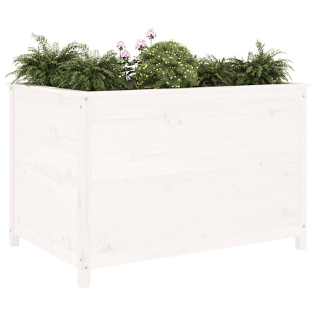Vidaxx planter hævet 119,5x82,5x78 cm fast fyrretræ hvid