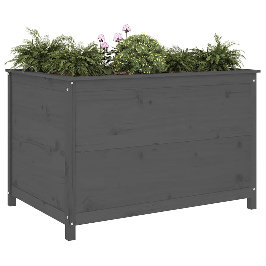 Vidaxx planter hævet 119,5x82,5x78 cm fast fyrretræ grå