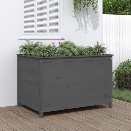 Vidaxx planter hævet 119,5x82,5x78 cm fast fyrretræ grå