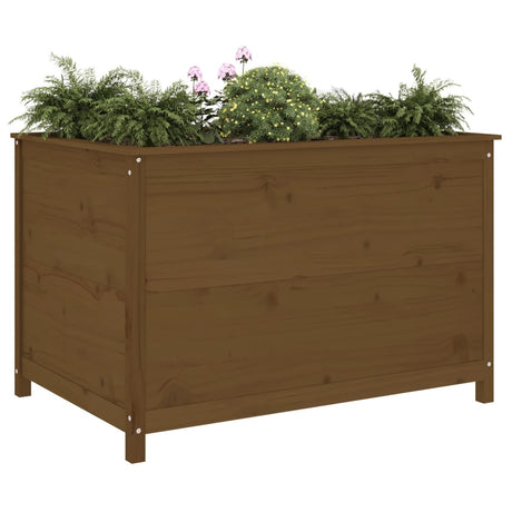 Vidaxx planter hævet 119,5x82,5x78 cm solid fyrretræ honningbrun