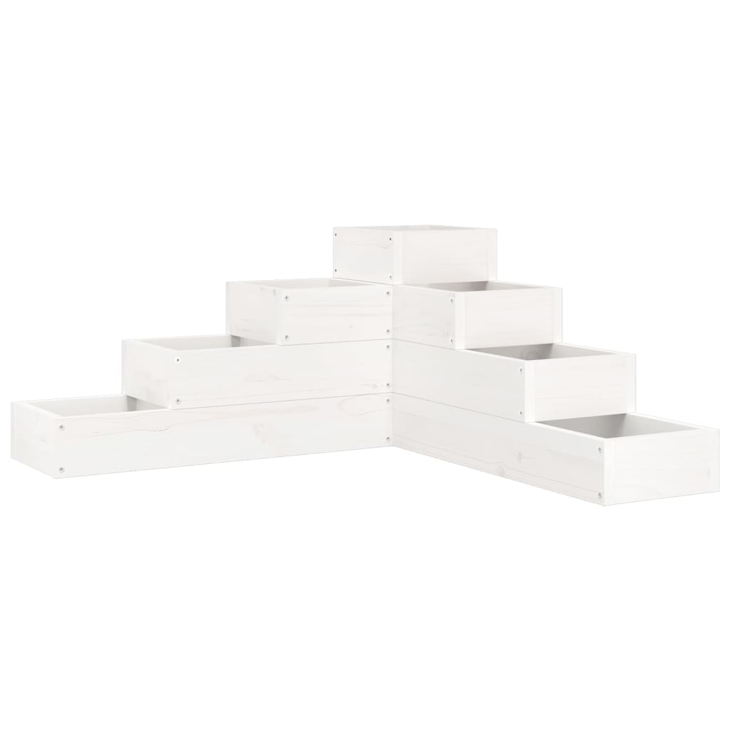 Vidaxx plantekasse 4-lags 80,5x79x36 cm massiv fyrretræ hvid