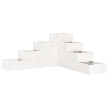 Vidaxx plantekasse 4-lags 80,5x79x36 cm massiv fyrretræ hvid