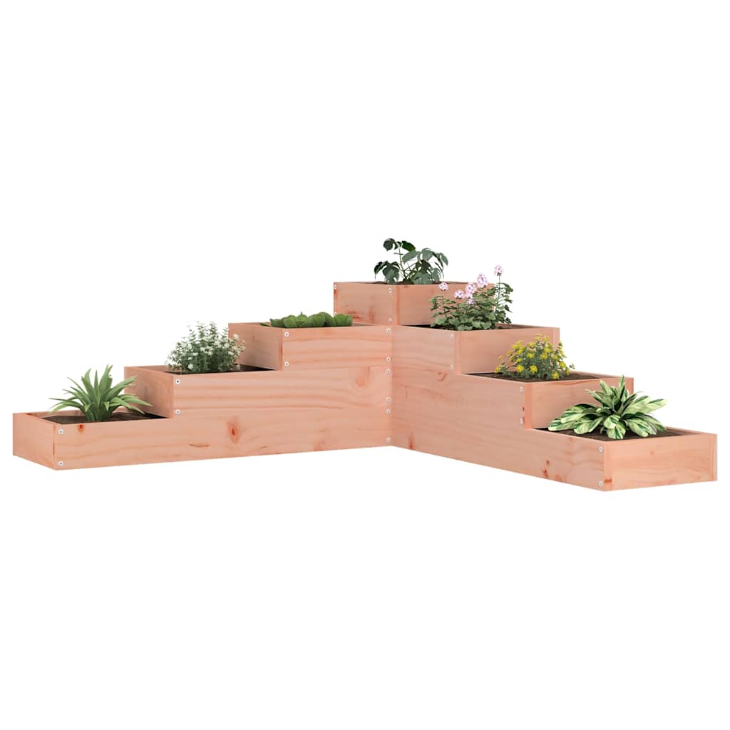 Vidaxl plantenbak 4-laags 106x104,5x36 cm massief douglashout