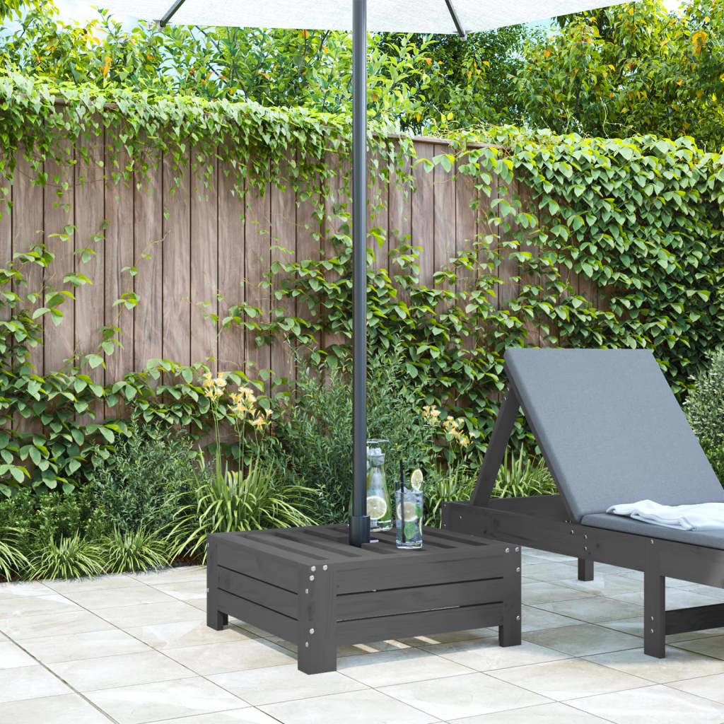 Vidaxx Parasol Base Cover Solid Pine Wood Grey