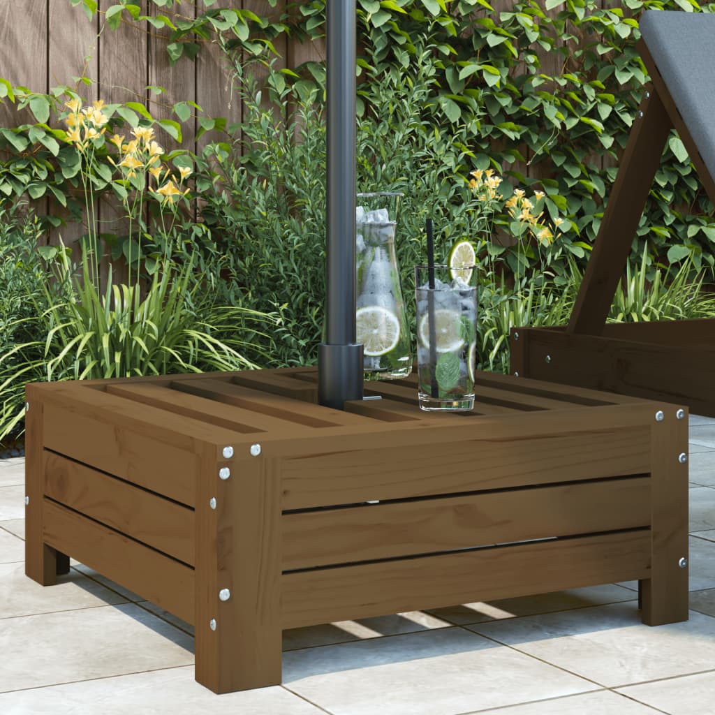 Vidaxx Parasol Base Cover Solid Pine Wood Honey Brown