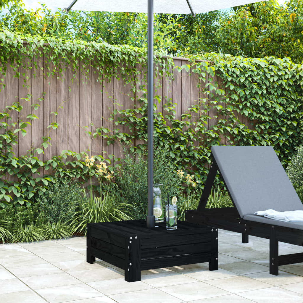 Vidaxx Parasol Base Cover Solid Pine Wood Black