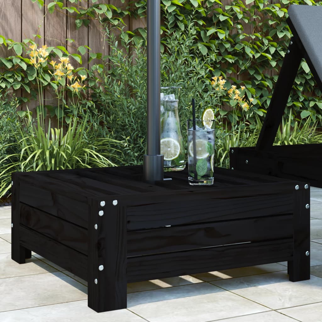 Vidaxx Parasol Base Cover Solid Pine Wood Black