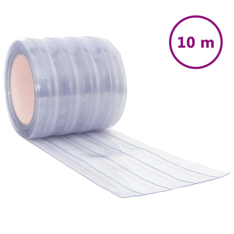 VIDAXXL Dørgardin 200 mm x 1,6 mm 10 m PVC Gennemsigtig