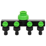 Vidaxx Tap Adapter 4-vejs 19,5x6x11 cm ABS PP Green og Black